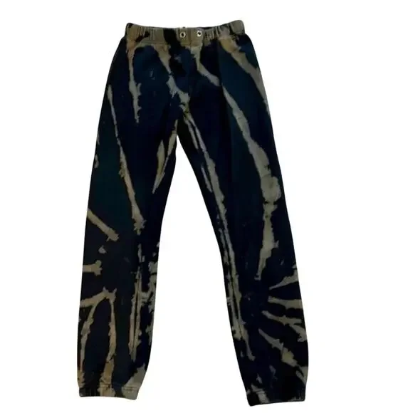 Pam & Gela Women's Jogger Sweatpants Size Small Black Bleach Wash Streetwear - Picture 2 of 9
